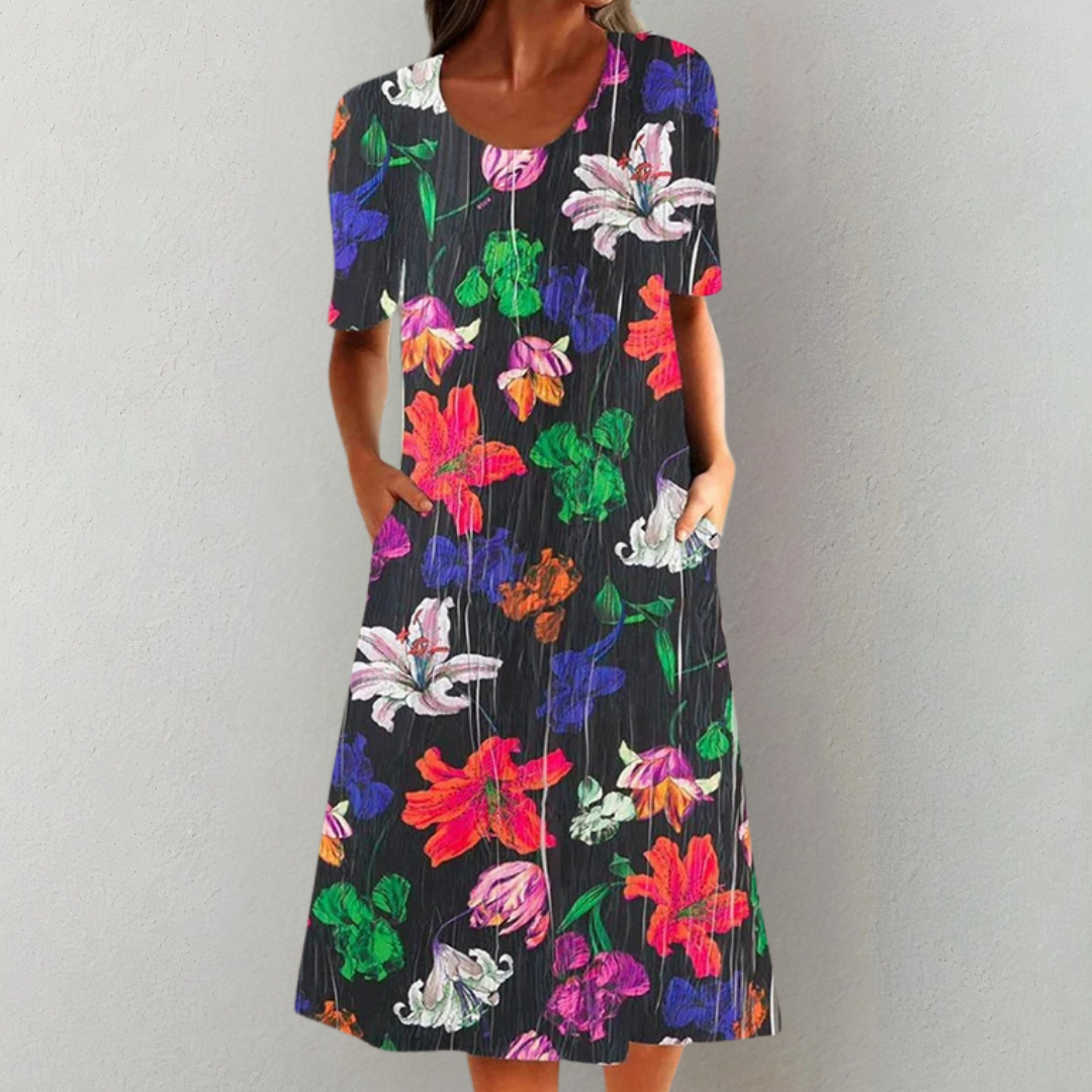 Nina - Elegant Casual Floral Dress