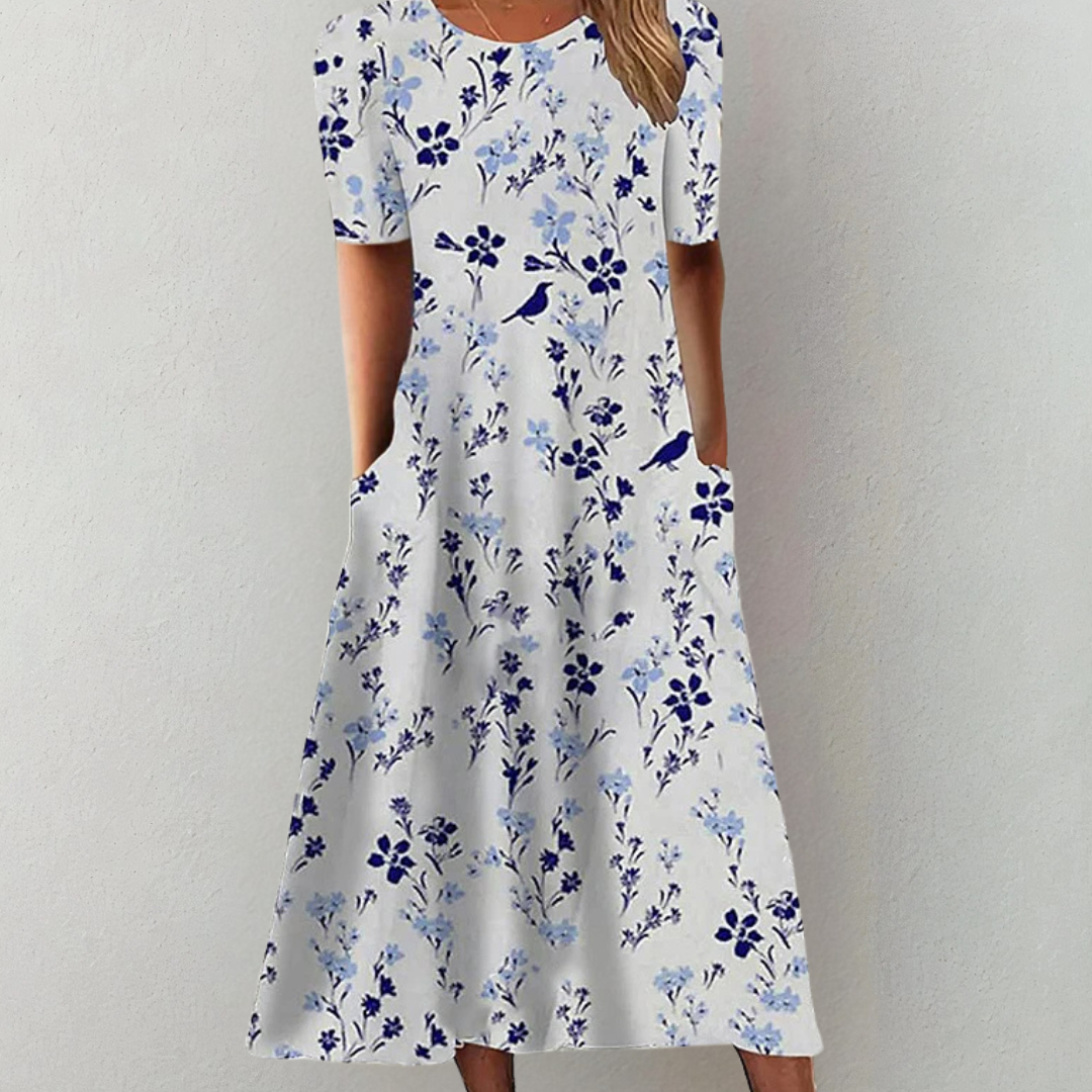 Demi - Elegant Floral Print Dress