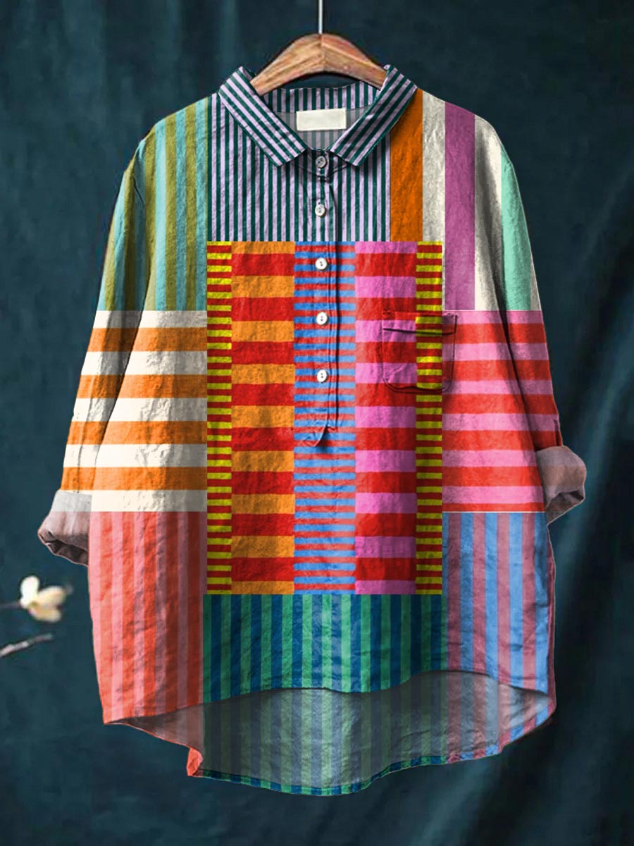 Isla | Colour Block Stripe Shirt