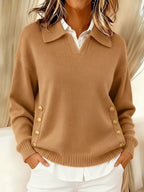 Fritzie | V-Neck Sweater with Collar