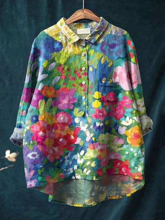 Sophia | Floral Watercolour Shirt