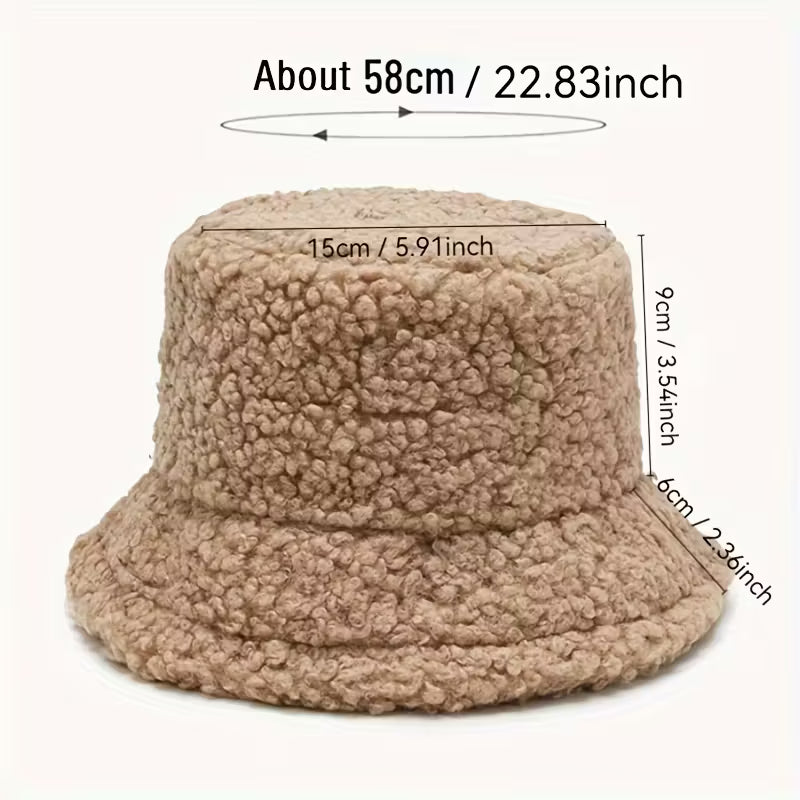 Ava - Sheepskin bucket hat