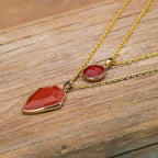 Double Pendant Jasper Necklace
