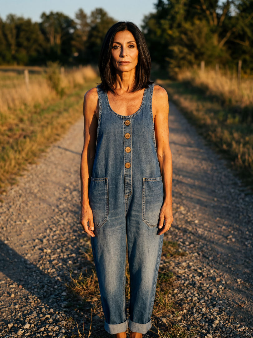 Zelie | Rooster Motif Jumpsuit