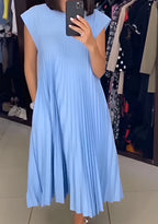 Simone | Light and Refined Pleated Dress