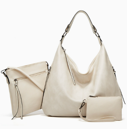 The Slouchy Soft Hobo Handbag 3-Piece Set