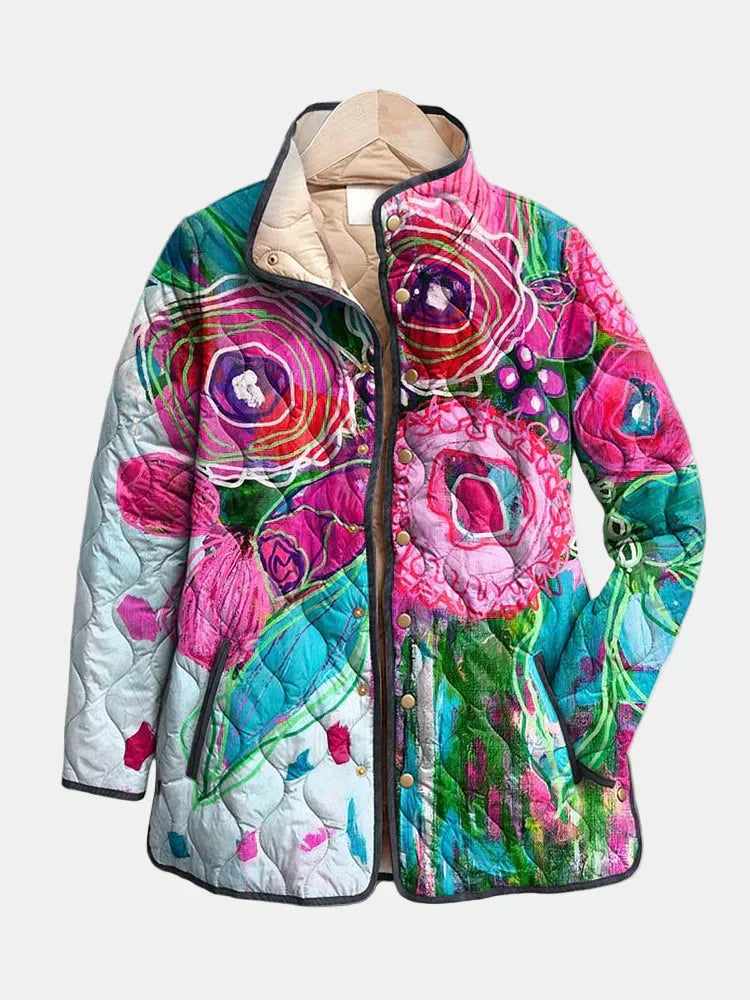Arianne | Elegant Floral Patterned Jacket