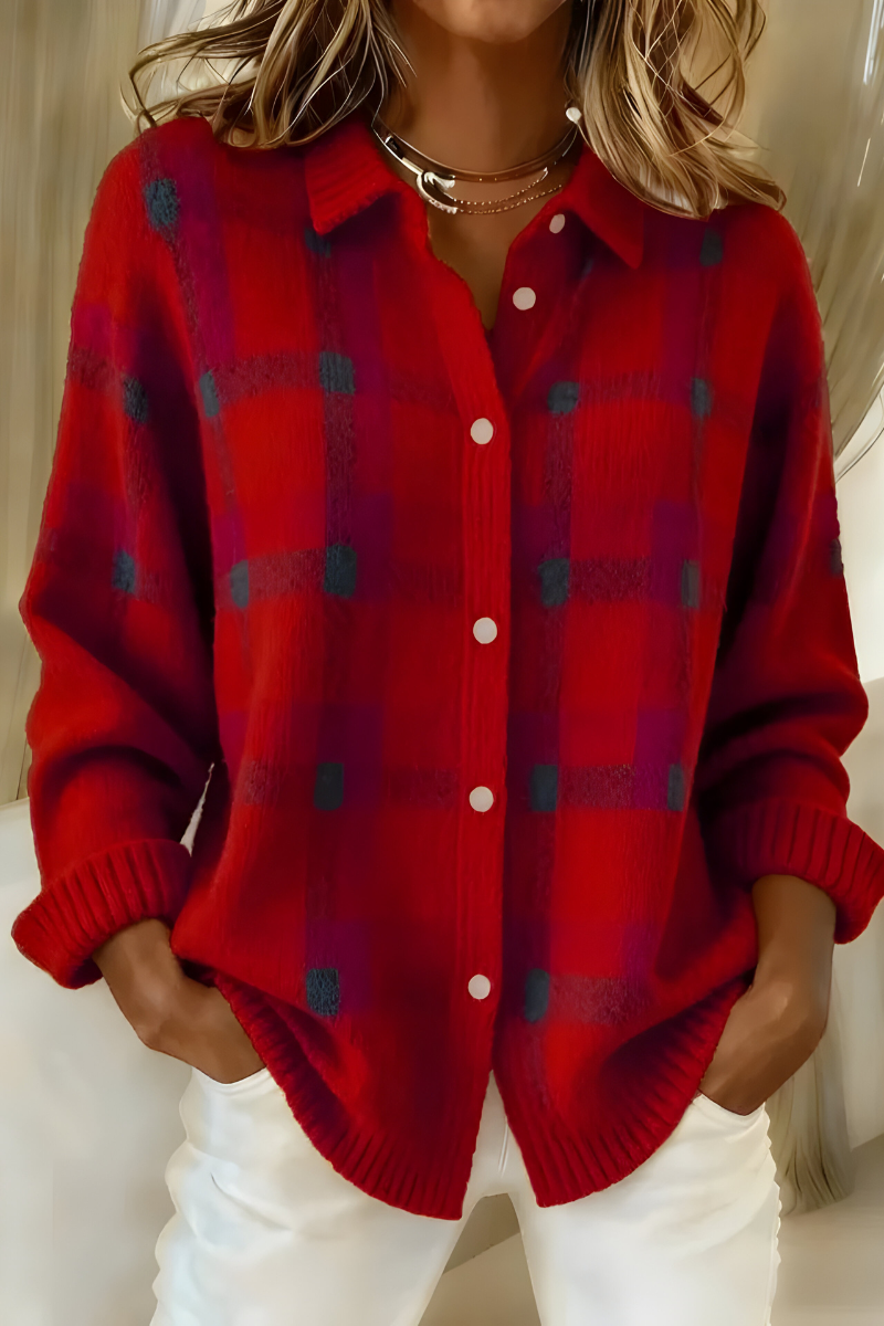Aiza - Soft Check Cardigan