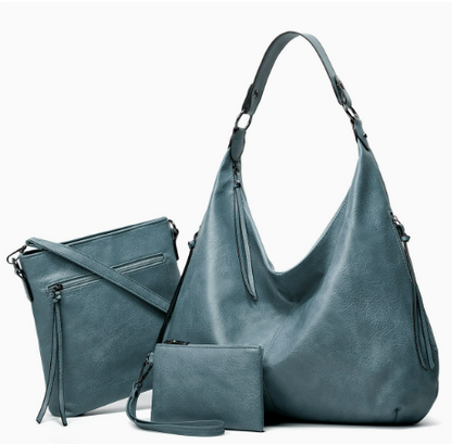 The Slouchy Soft Hobo Handbag 3-Piece Set