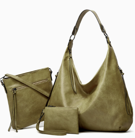 The Slouchy Soft Hobo Handbag 3-Piece Set
