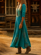 Blyssa | Vintage Bohemian Autumn Dress