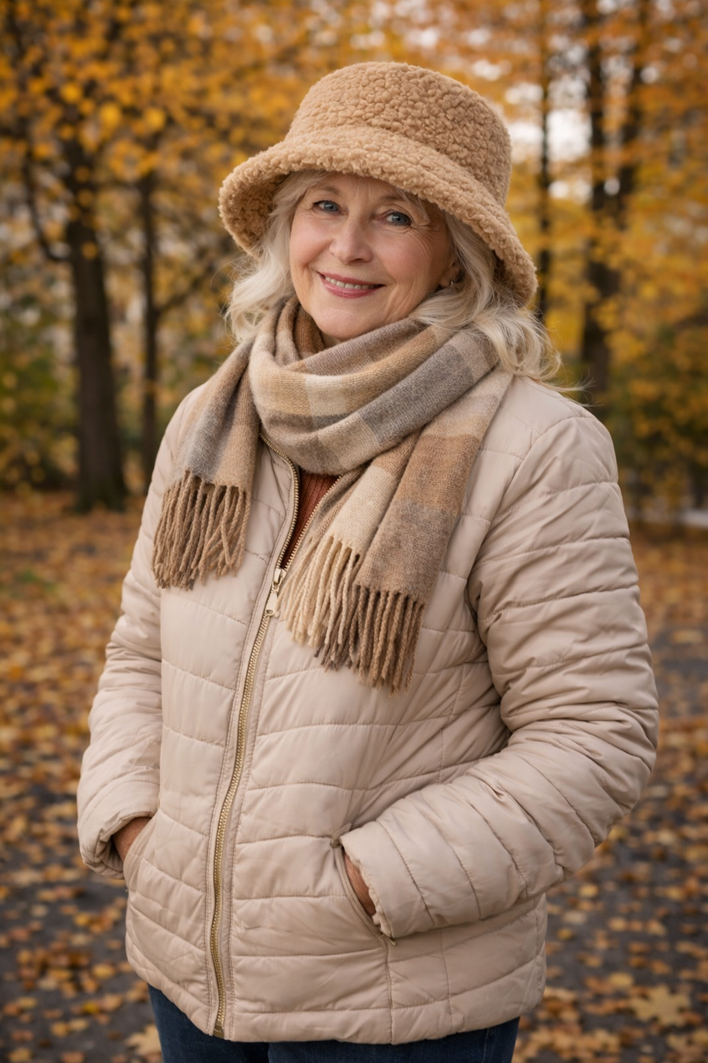 Ava - Sheepskin bucket hat