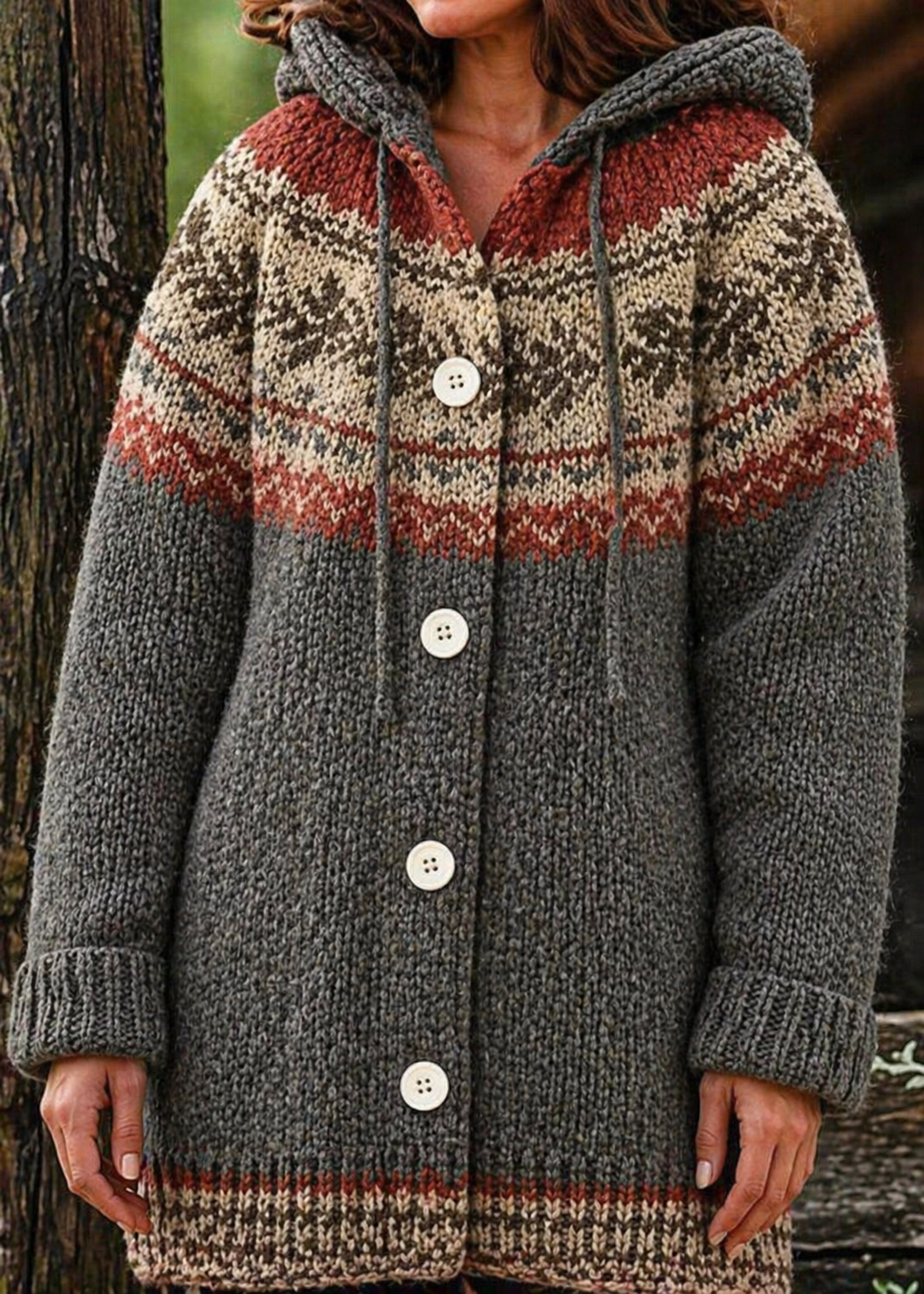 Kali™ | Retro Hoodie Cardigan