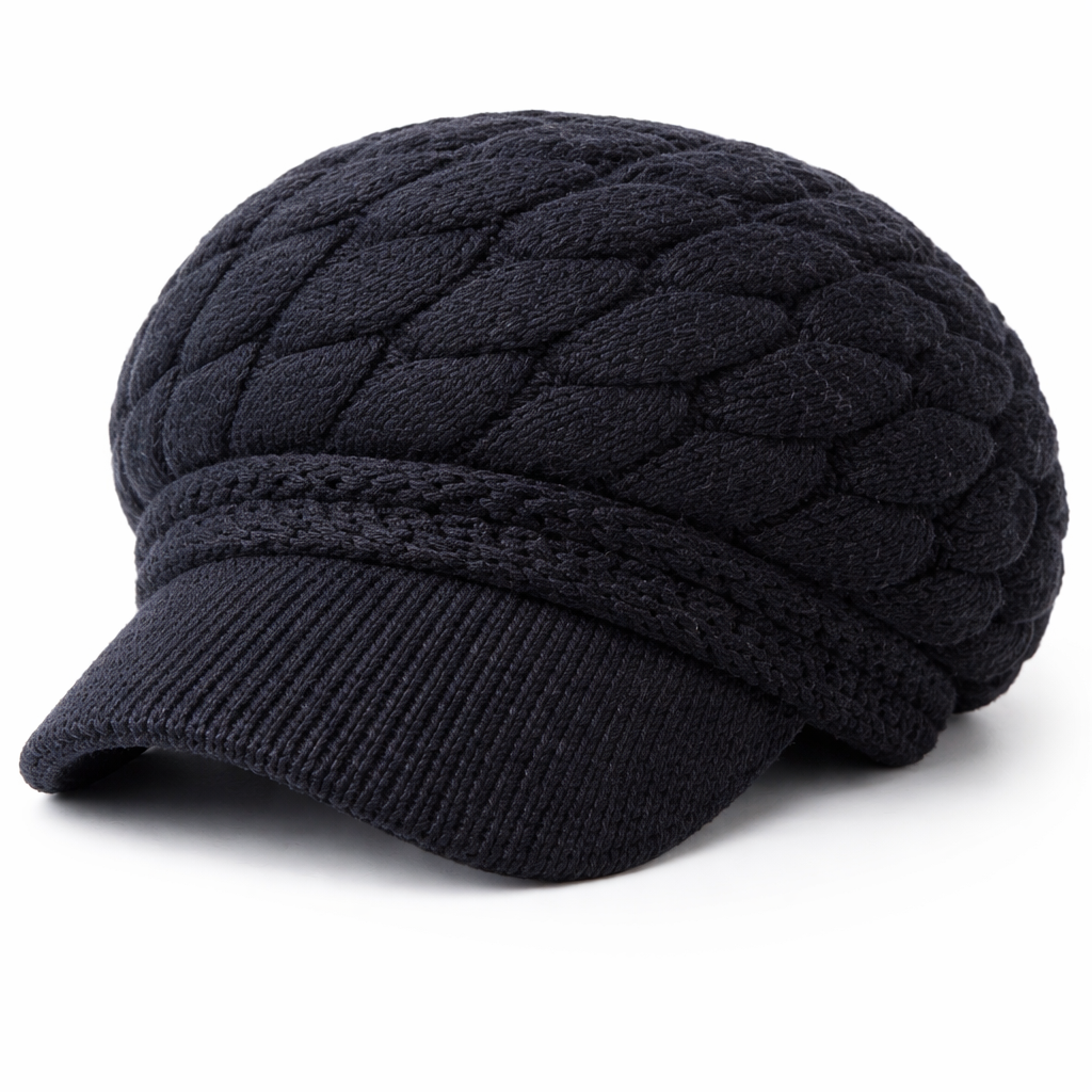 Lizzy - Handmade Knitted Newsboy Cap
