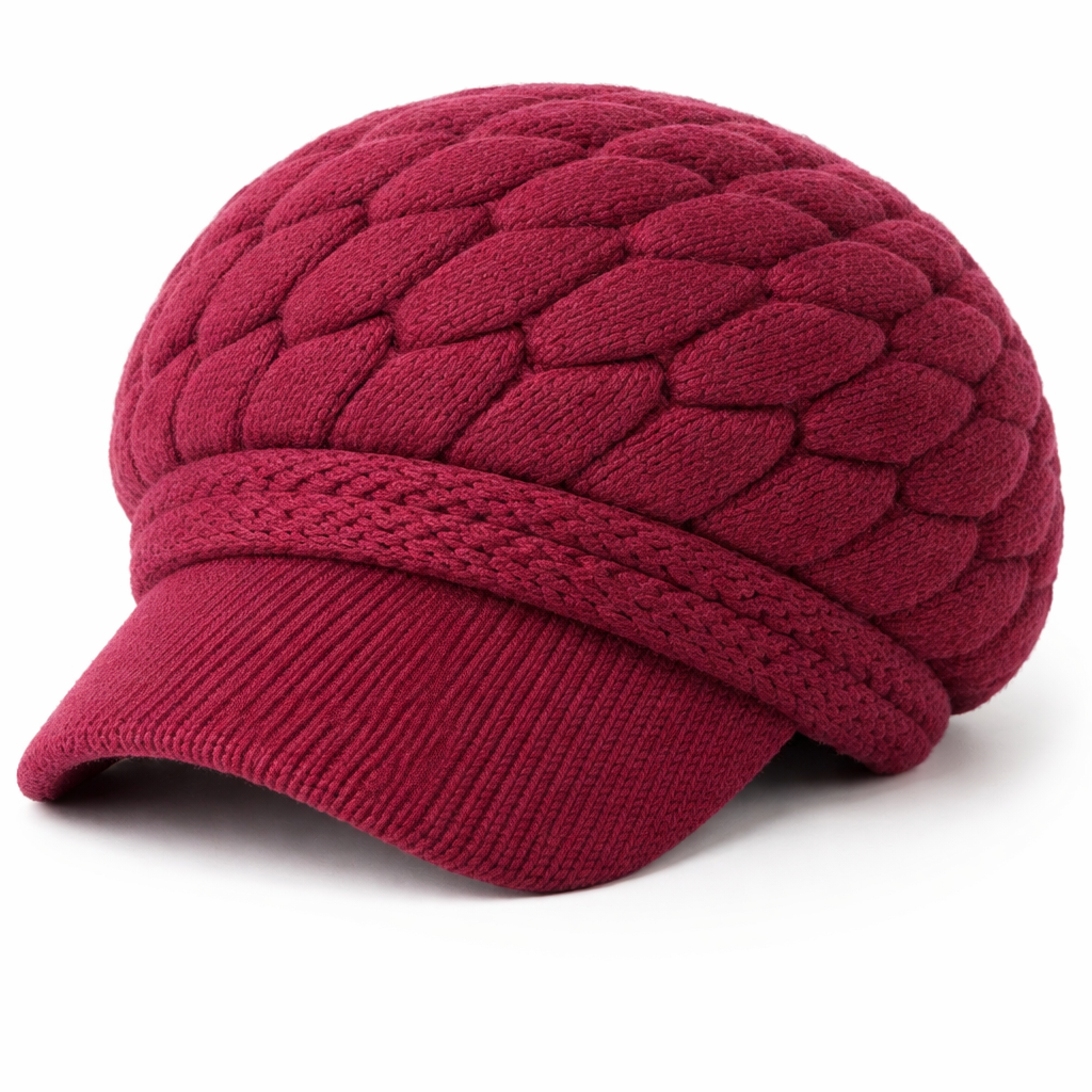 Lizzy - Handmade Knitted Newsboy Cap