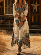 Clarimora | Vintage Bohemian Autumn Dress