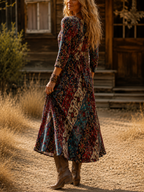Aramina | Vintage Bohemian Autumn Dress