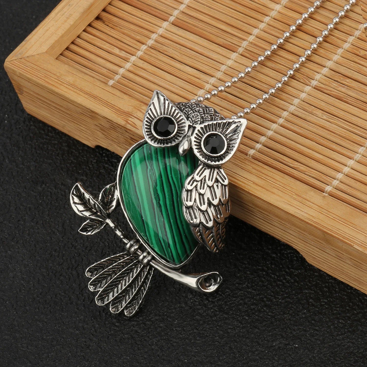 1pcs Owl Shape Charms Pendant Natural Quartz Crystal Stone Necklace Beads for Jewelry Making Diy Necklace Crafts Accessories