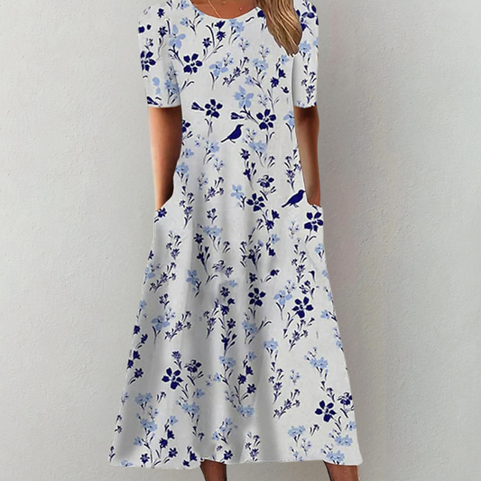 Demi - Elegant Floral Print Dress