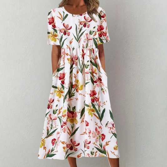 Gwen - Elegant Relaxed Floral Dress
