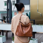 Luxury Leather 3-Piece Hobo Bag Set