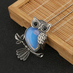 1pcs Owl Shape Charms Pendant Natural Quartz Crystal Stone Necklace Beads for Jewelry Making Diy Necklace Crafts Accessories