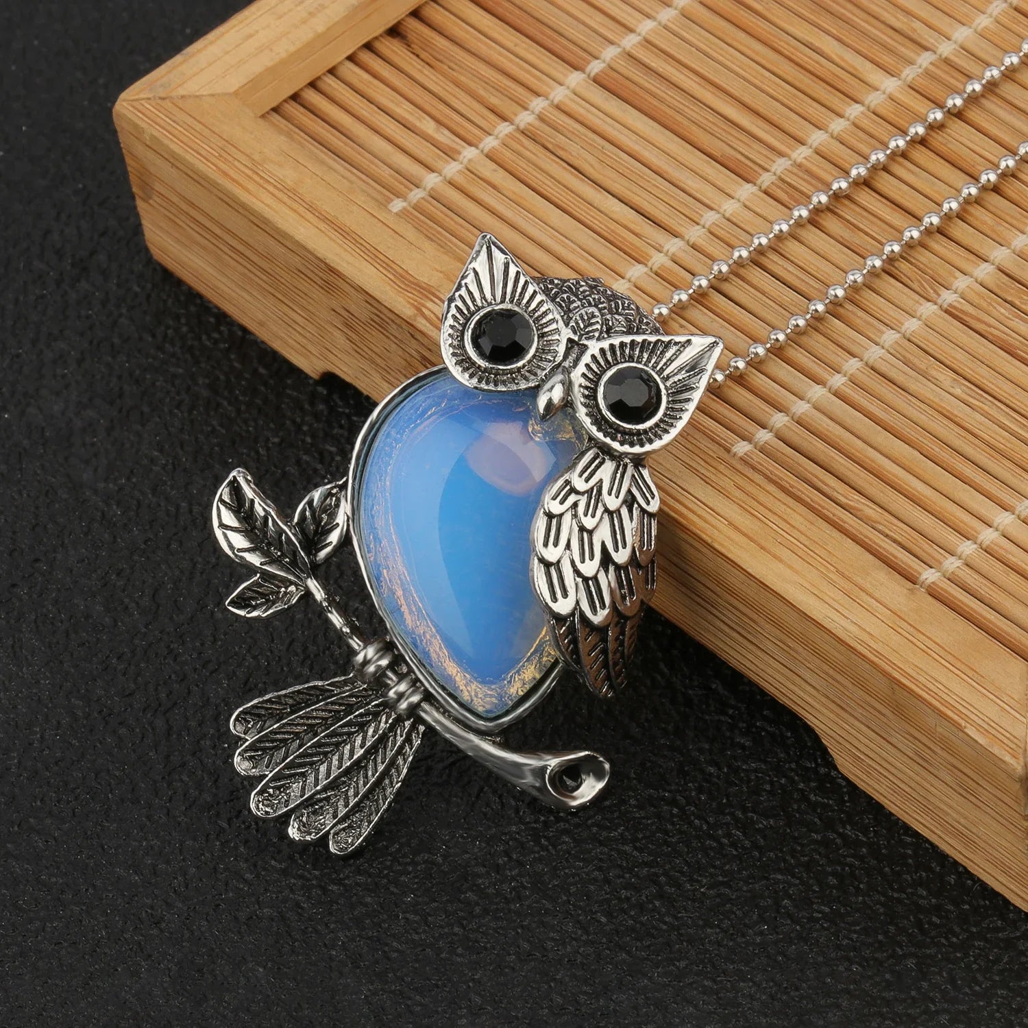 1pcs Owl Shape Charms Pendant Natural Quartz Crystal Stone Necklace Beads for Jewelry Making Diy Necklace Crafts Accessories