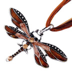 SUMENG New ParagraphWomen Crystal Dragonfly Ribbon Casual Pendant Necklace For Women Ewelry 2024 Gifts