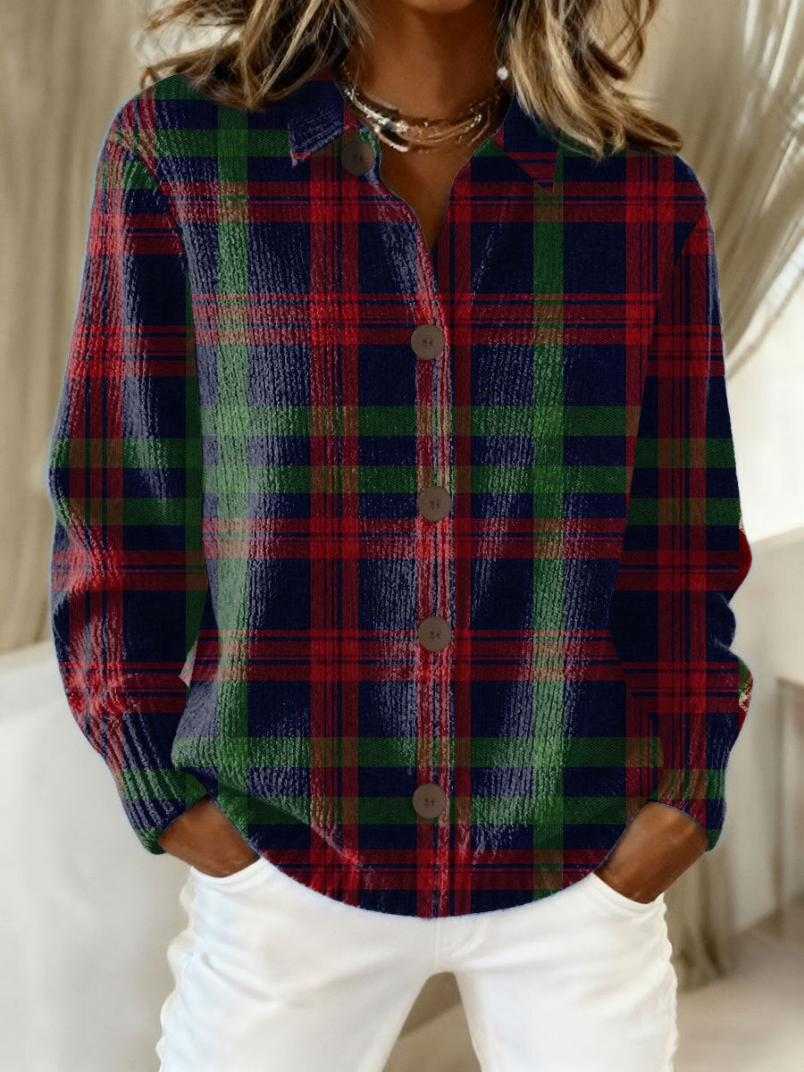 Tess™ – Checkered Hoodie Blouse