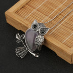 1pcs Owl Shape Charms Pendant Natural Quartz Crystal Stone Necklace Beads for Jewelry Making Diy Necklace Crafts Accessories