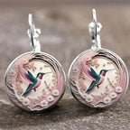 Hummingbird Glass Dome Pendant Necklace