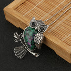 1pcs Owl Shape Charms Pendant Natural Quartz Crystal Stone Necklace Beads for Jewelry Making Diy Necklace Crafts Accessories