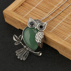 1pcs Owl Shape Charms Pendant Natural Quartz Crystal Stone Necklace Beads for Jewelry Making Diy Necklace Crafts Accessories