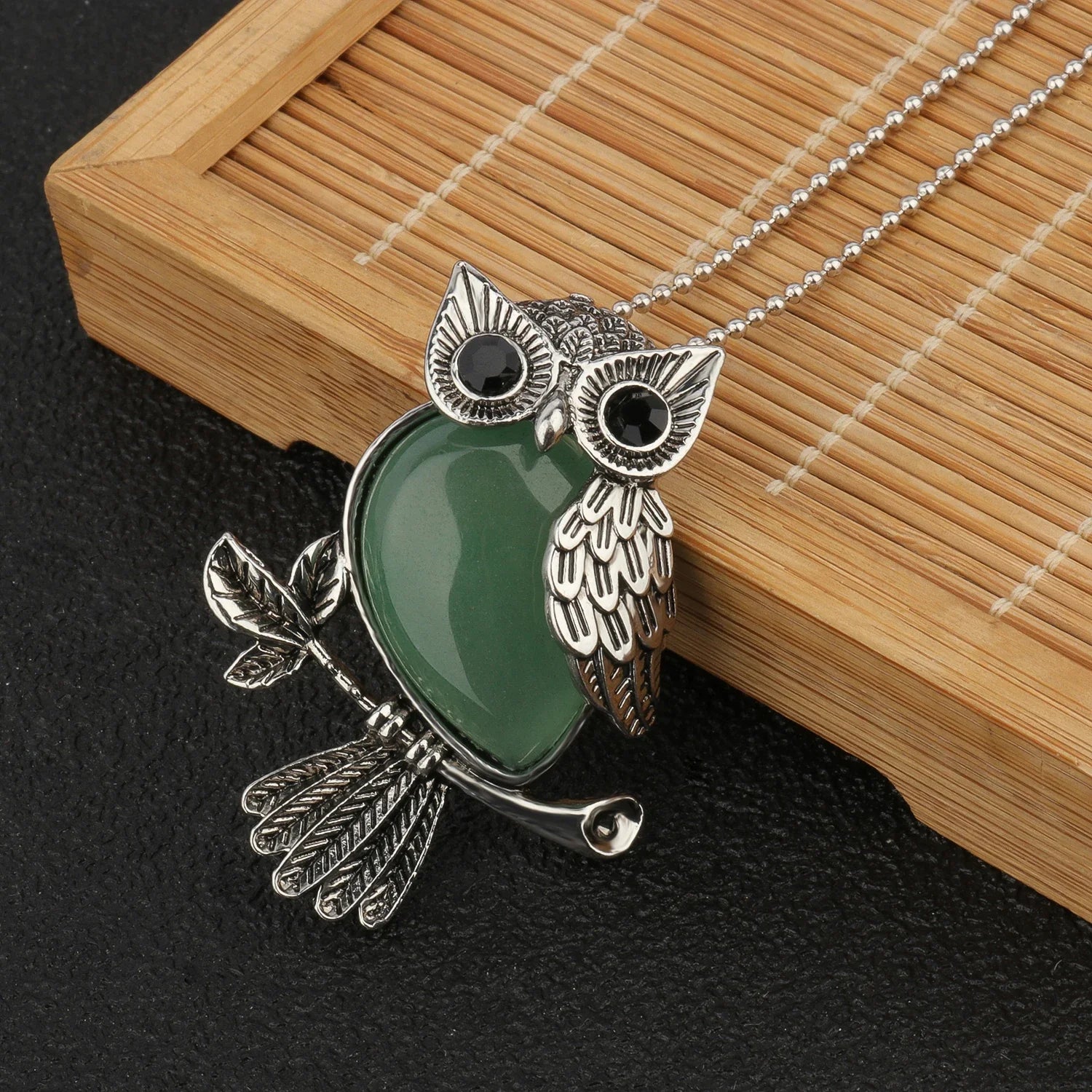 1pcs Owl Shape Charms Pendant Natural Quartz Crystal Stone Necklace Beads for Jewelry Making Diy Necklace Crafts Accessories