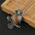 1pcs Owl Shape Charms Pendant Natural Quartz Crystal Stone Necklace Beads for Jewelry Making Diy Necklace Crafts Accessories