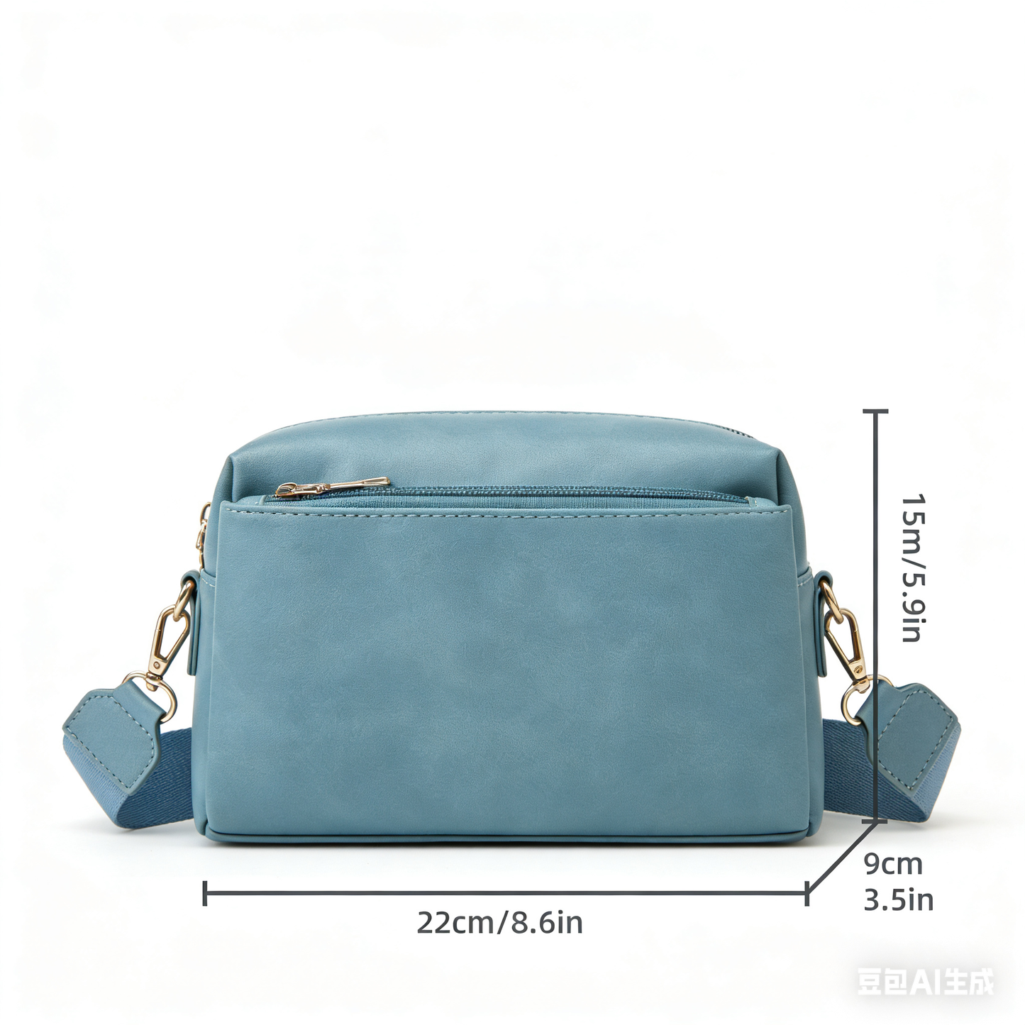 Small Triple Zip Crossbody Bag