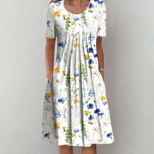Amber - Graceful Feminine Floral Dress