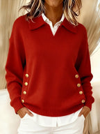 Fritzie | V-Neck Sweater with Collar