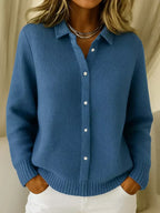 Katrina | Textured Knit Button-Up Cardigan