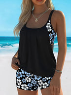Isabella | Blue Floral Tankini Set
