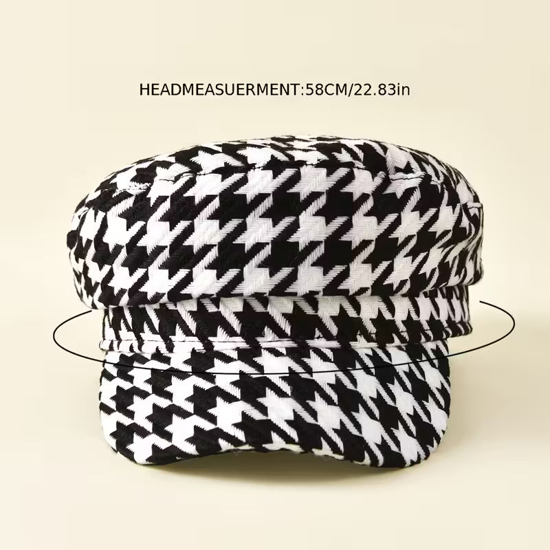 Rihanna - Elegant Houndstooth Cap