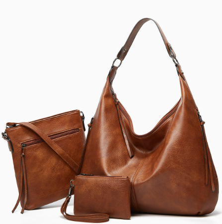 The Slouchy Soft Hobo Handbag 3-Piece Set