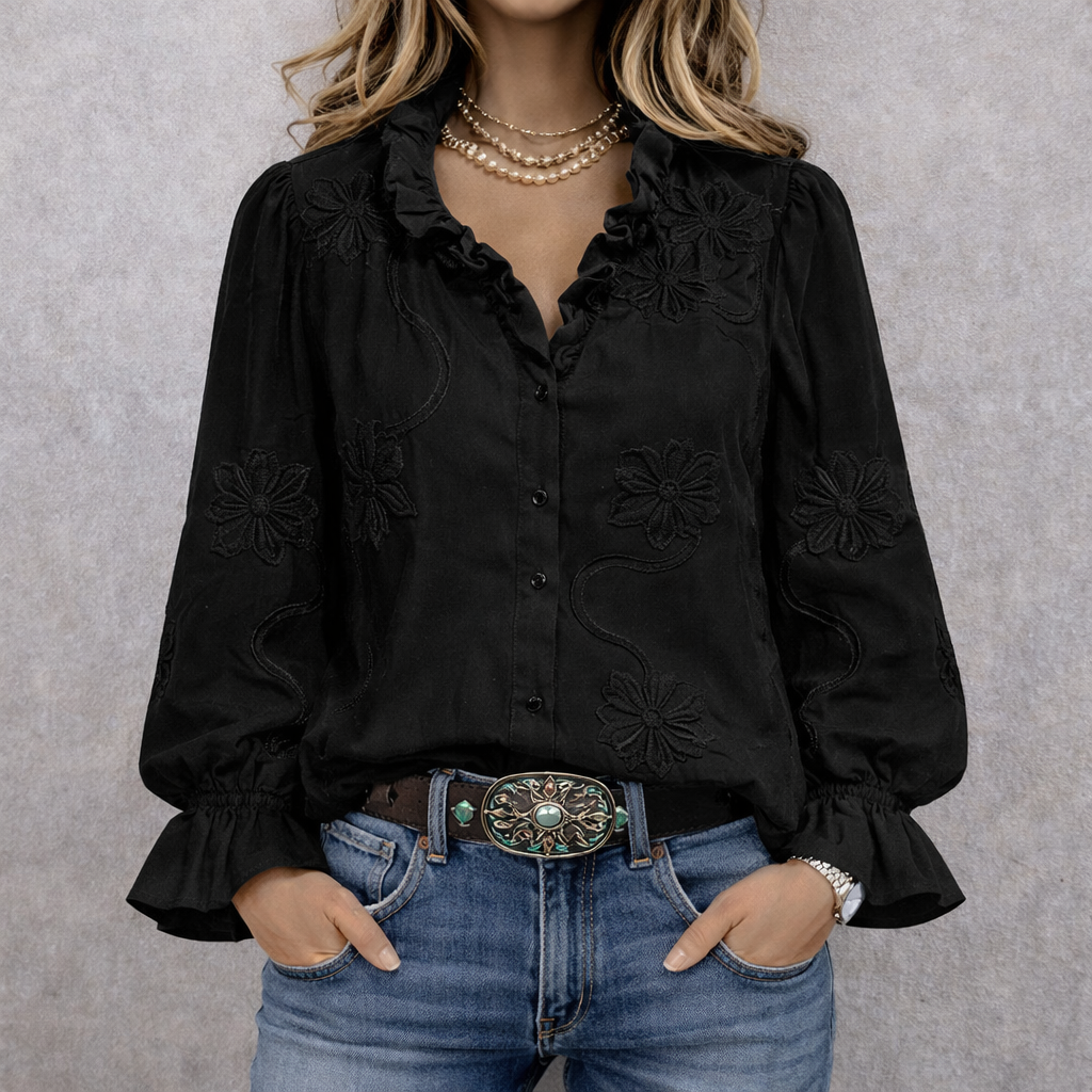 Ella™| Vintage Bloom Blouse