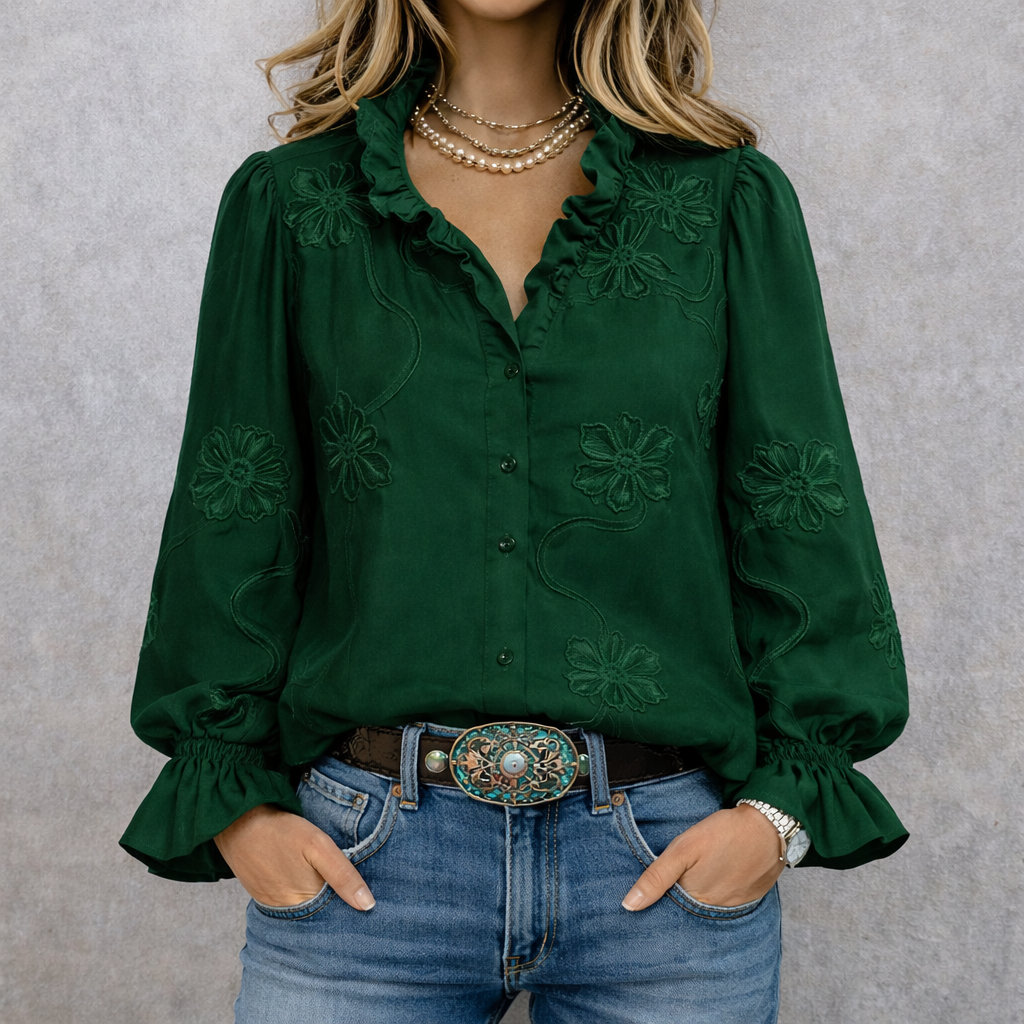 Ella™| Vintage Bloom Blouse