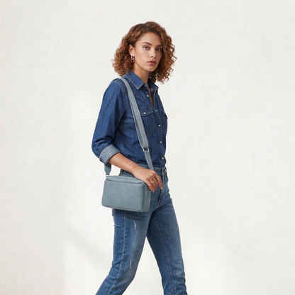 Small Triple Zip Crossbody Bag